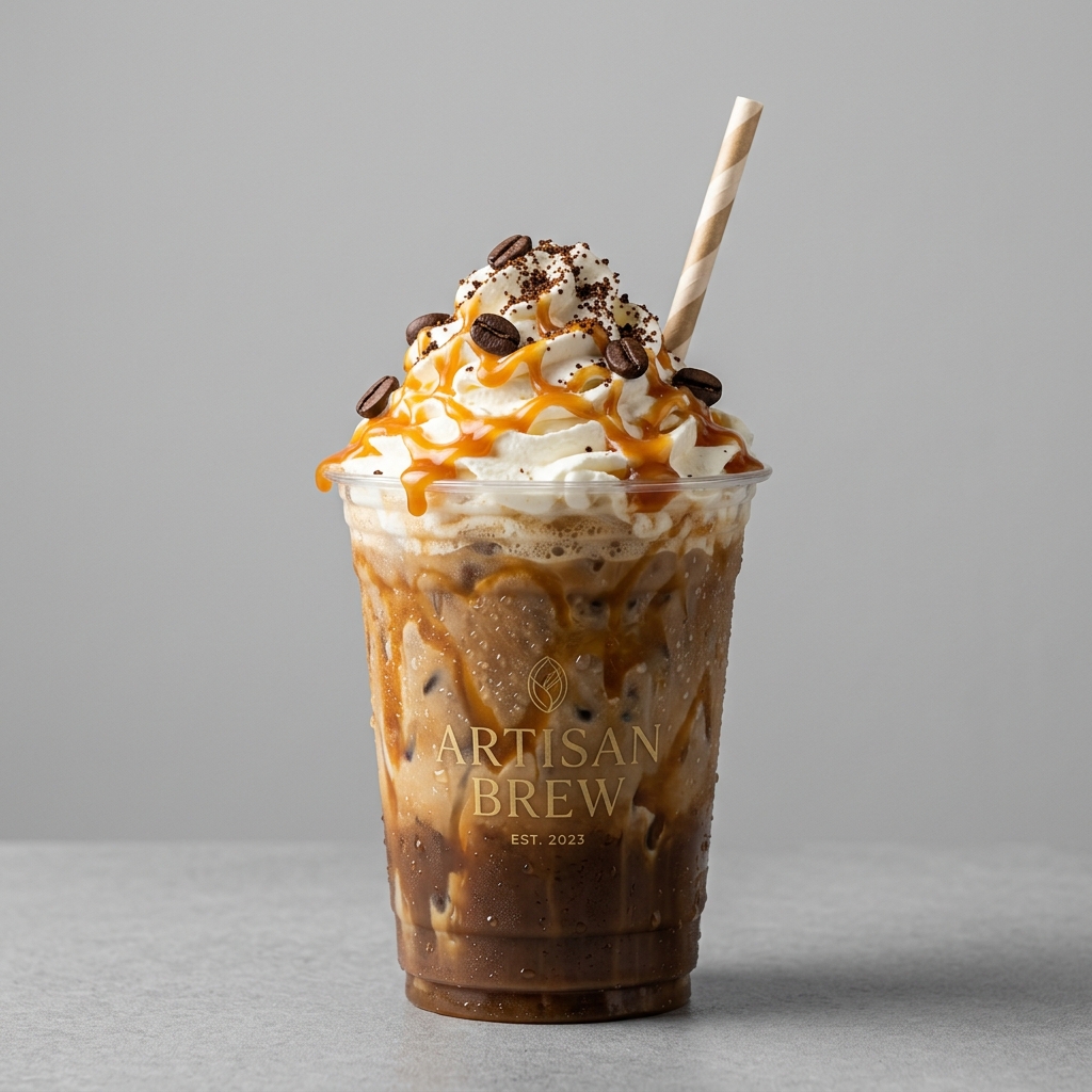 Artisan Iced Coffee Frappe with Whipped Cream
